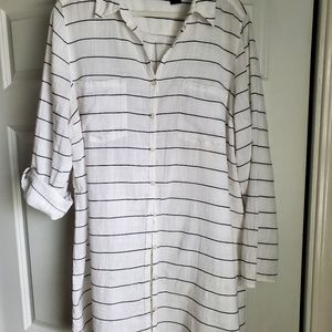 White with Black Stripes Cover Up
